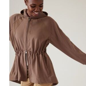ATHLETA TRIUMPH HYBRID COAT JACKET HOODIE MEDIUM